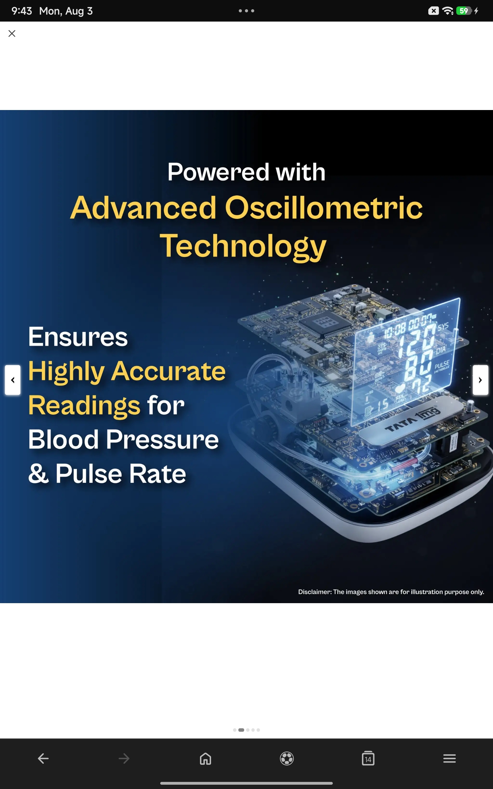 TATA 1mg T1MG/BP05 Blood Pressure Monitor - Image 3