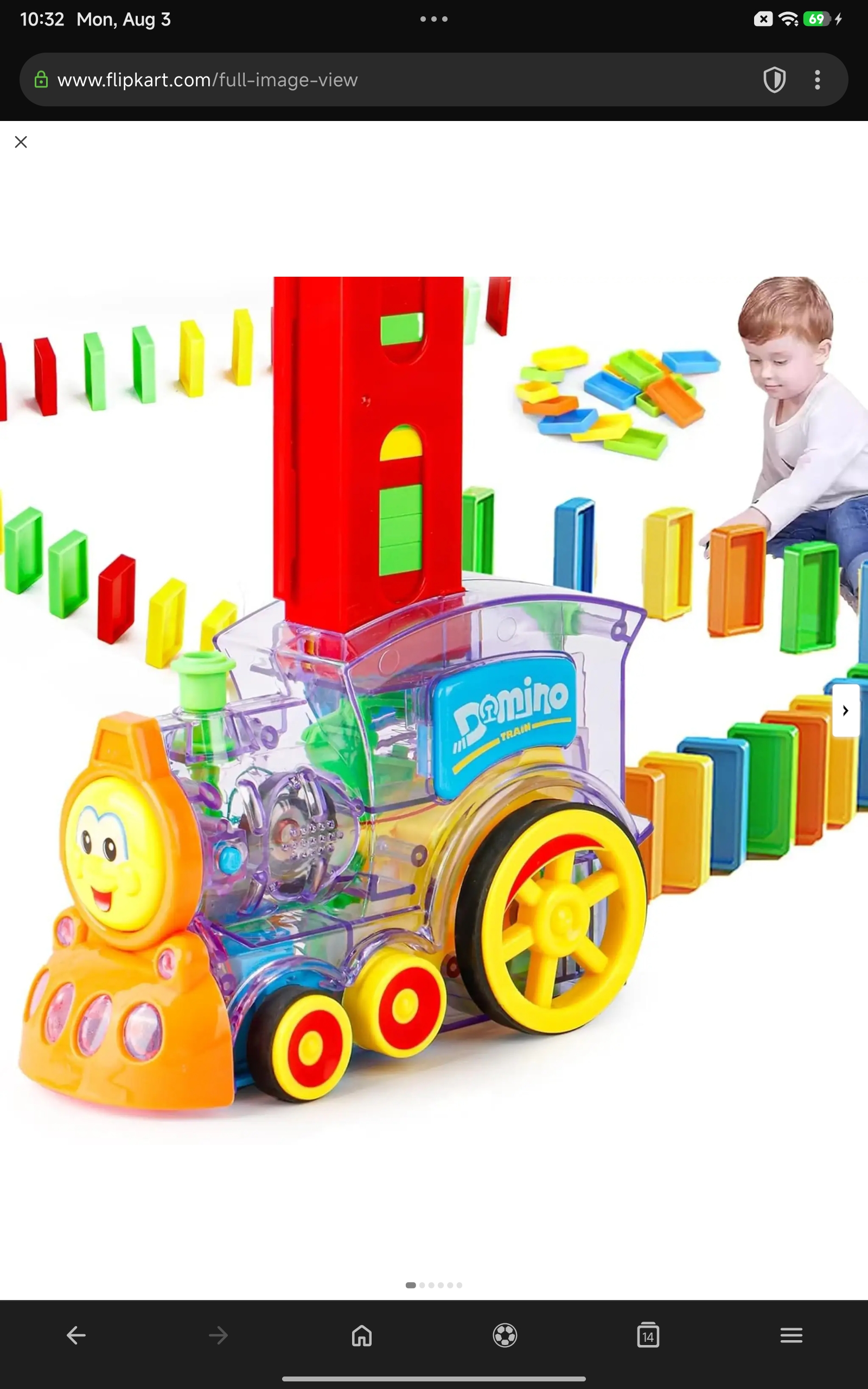 Domino Train Toy 40 Pieces Domino Blocks Set with Light & Sound
