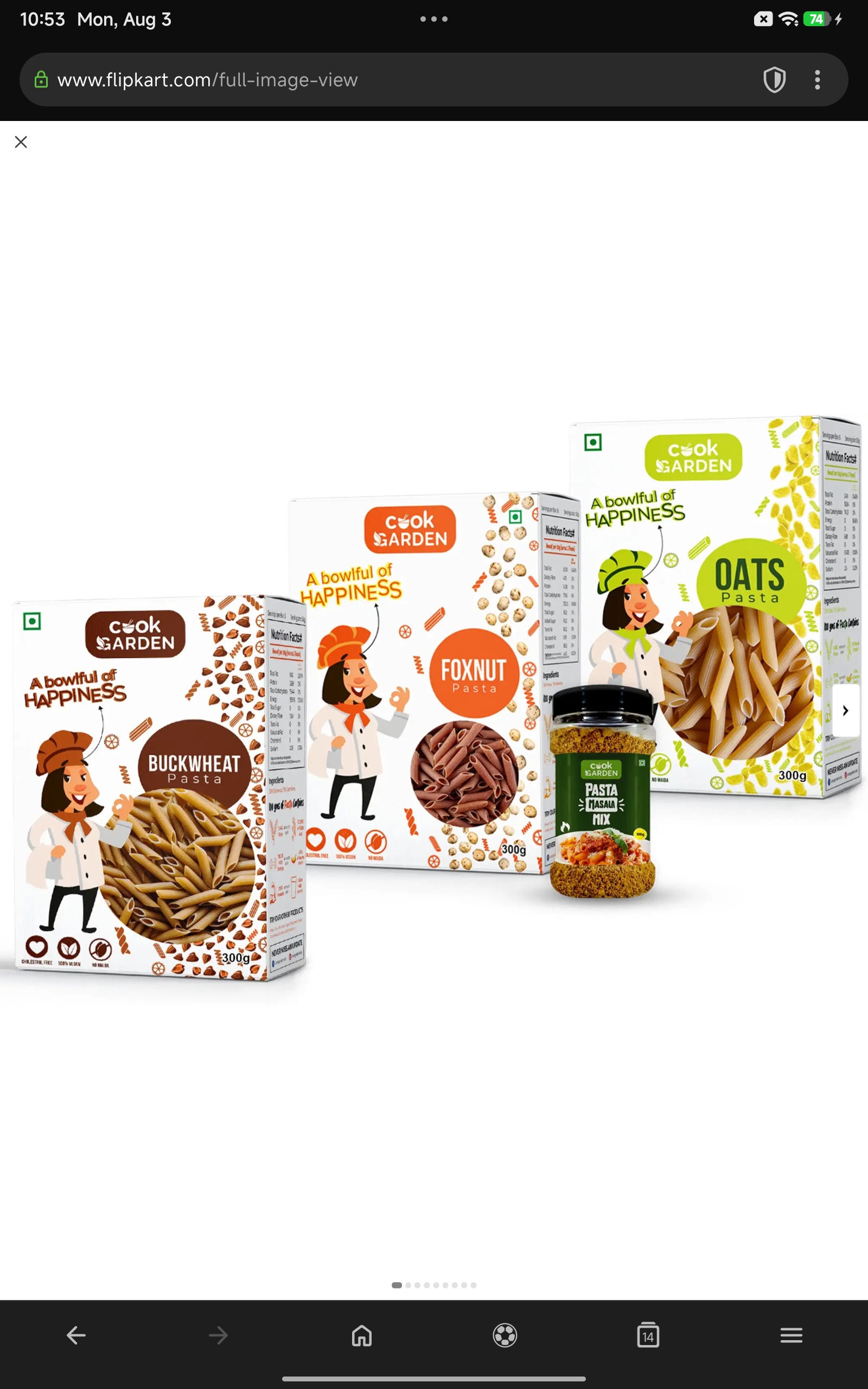 Cook Garden Buckwheat, Foxnut & Oats Pasta with Pasta Masala Mix