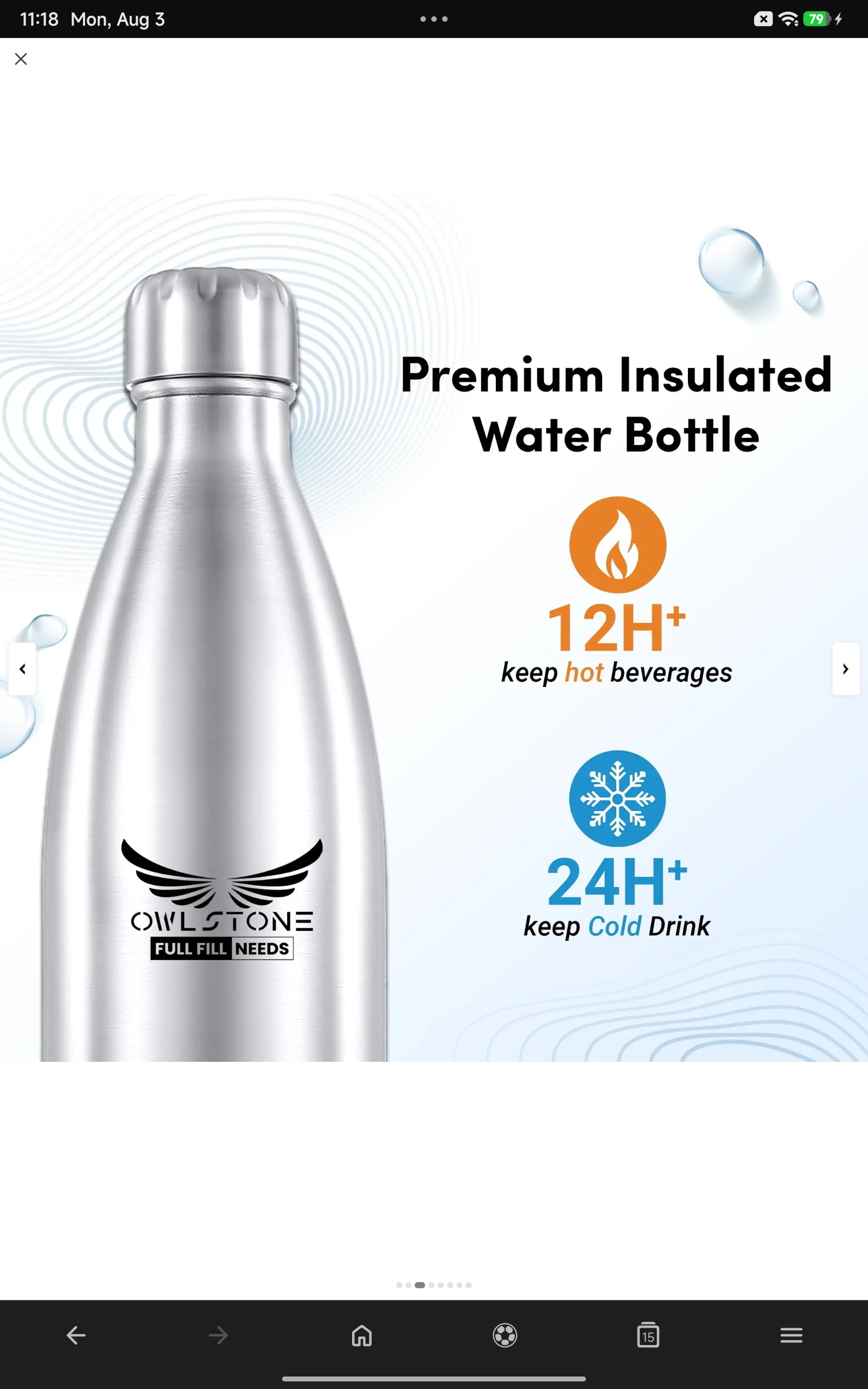 OWLSTONE EXIM LLP Hot & Cold Thermosteel stainless steel 1000 ml - Image 4